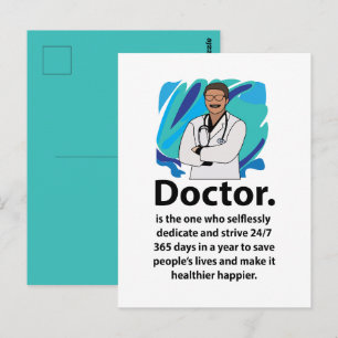 Doktor Tacksamhetscitat Vykort