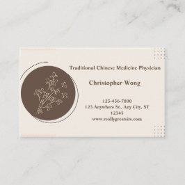 Doktor/traditionell kinesisk läkare visitkort