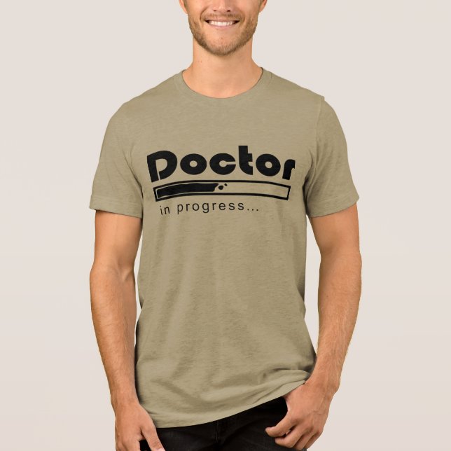Doktor under utbildning Laddningsindikator Roligt  T Shirt (Framsida)