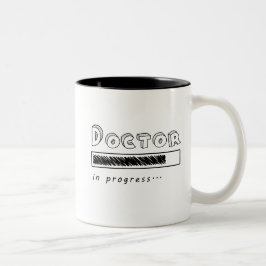 Doktor Under Utbildning Rolig Medicin Student Ladd Två-Tonad Mugg