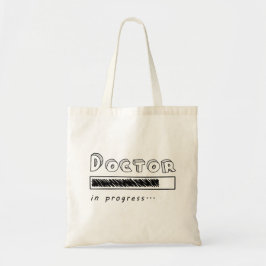 Doktor Under Utbildning Rolig Medicin Student Ladd Tygkasse