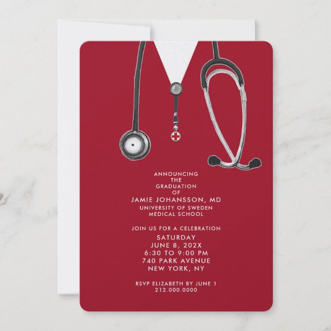 Doktor Utexamens Festinbjudningar Inbjudningar (Framsida)