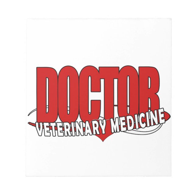 DOKTOR VETERINÄRMEDICIN BIG RED ANTECKNINGSBLOCK (Framsida)