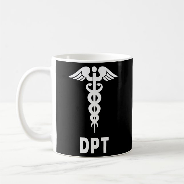 Doktor vid fysikalisk behandling Dpt Caduceus symb Kaffemugg (Vänster)