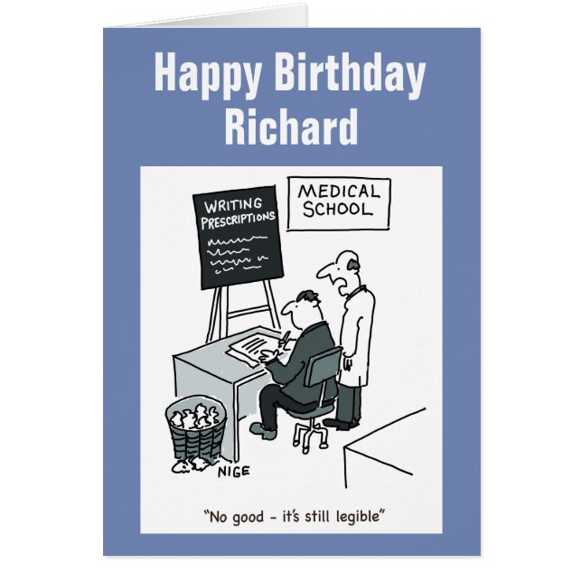 Doktor vid läkarskolan Skriva ett recept Hälsningskort (Framsidan)