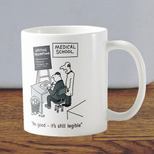 Doktor vid läkarskolan Skriva ett recept Kaffemugg