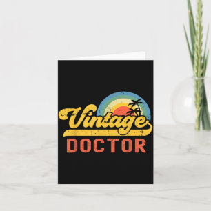 Doktor Vintage Solnedgång Yrke Retro Design Kort