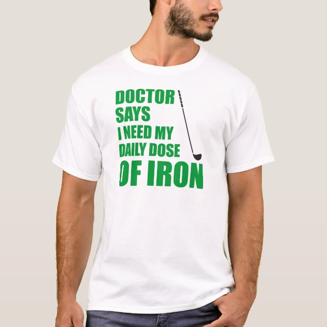 Doktor visar daglig dos Järn Tee Shirt (Framsida)