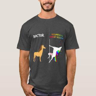 Doktor VS-assistenten för arbetsbehandling Unicorn T Shirt