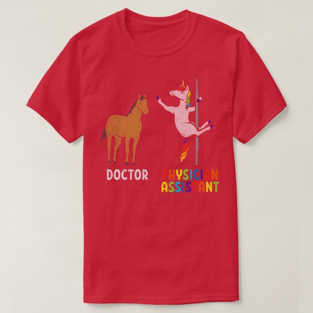 Doktor vs läkarassistent t shirt (Design framsida)