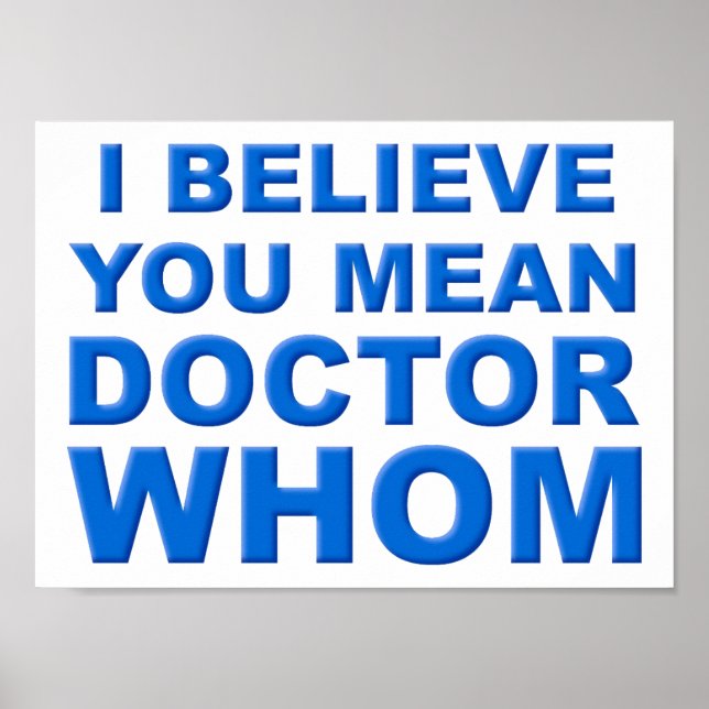 Doktor Whom Funny Poster (Framsidan)