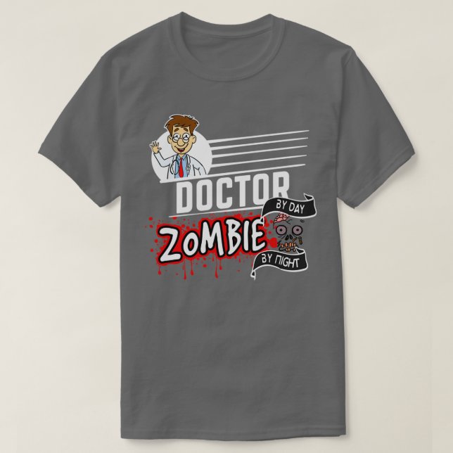 Doktor Zombie på natten 1 T Shirt (Design framsida)