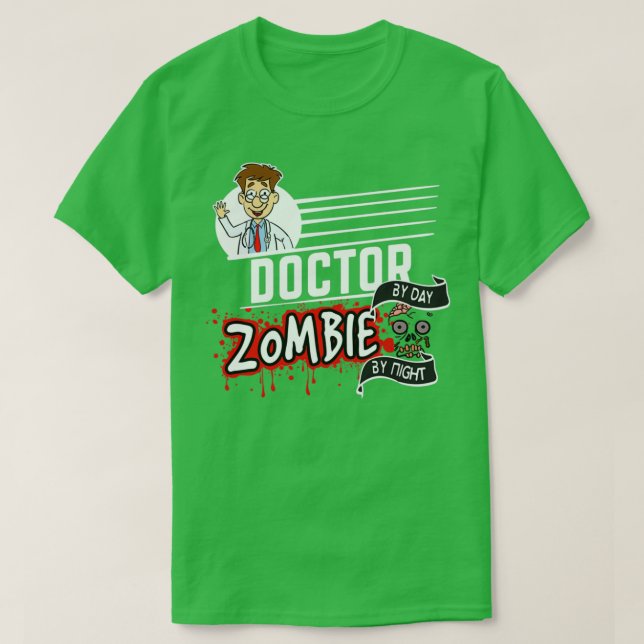 Doktor Zombie på natten 4 T Shirt (Design framsida)