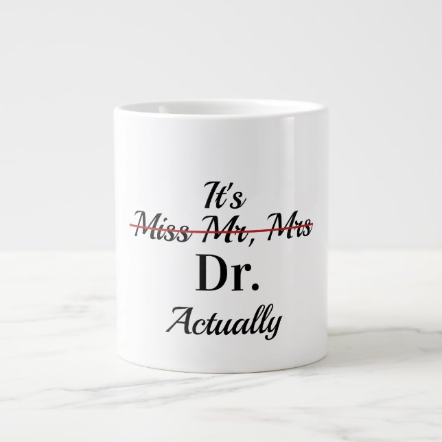 Doktorand mugg | Dr Mugg | doktorand kaffemugg  Jumbo Mugg (Framsidan)