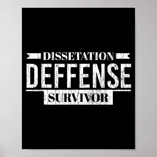 Doktorandförsvar överlevande rolig phd-examen poster (Framsidan)