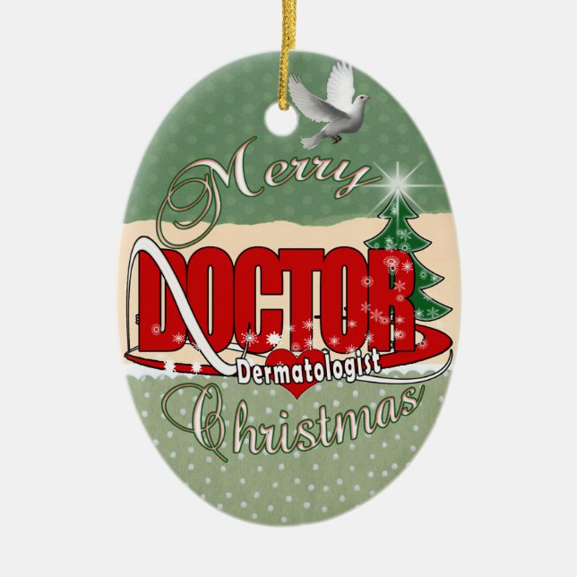 DOKTORJULhudspecialist Julgransprydnad Keramik (Framsidan)