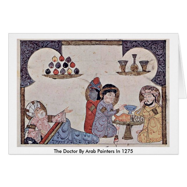 Doktorn av arabiska målare i 1275 hälsningskort (Framsidan Horizontal)
