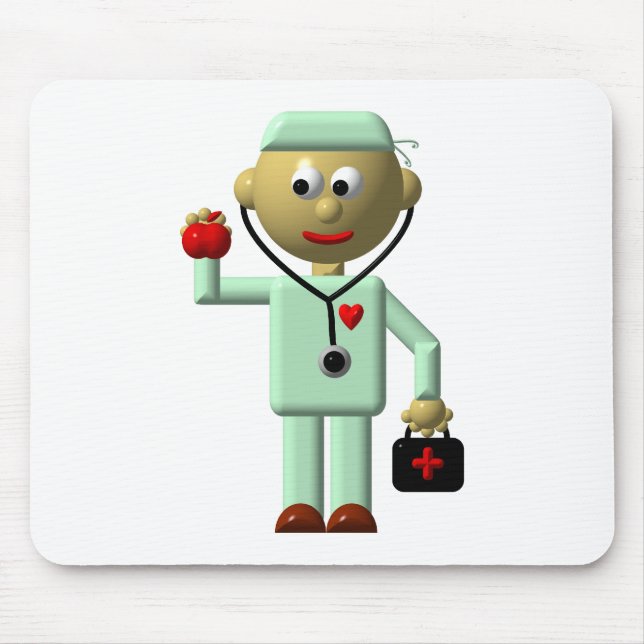 Doktorn med Apple och läkarundersökningen hänger Musmatta (Framsidan)