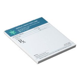 Doktorrecept Medicinsk RX-Block – Redigerbar Marin Anteckningsblock