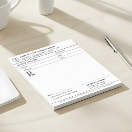 Doktorreceptblock | Redigerbart RX-block Anteckningsblock