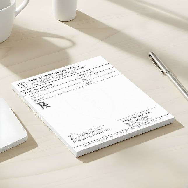 Doktorreceptblock | Redigerbart RX-block Anteckningsblock (Skapare uppladdad)