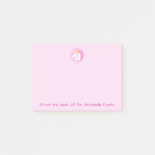 Doktorrosan noterar post-it block