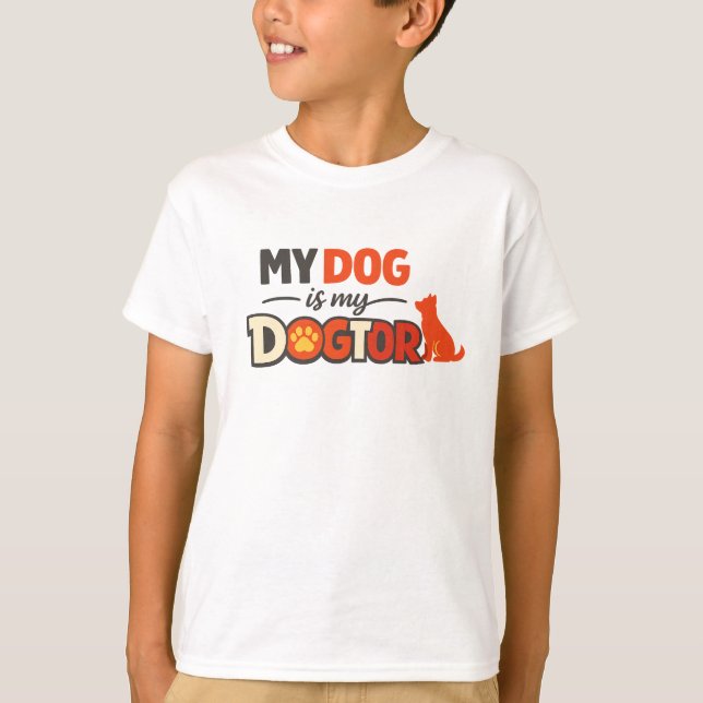 Doktors Pun Design Rolig Presentidé för Hundälskar T Shirt (Framsida)
