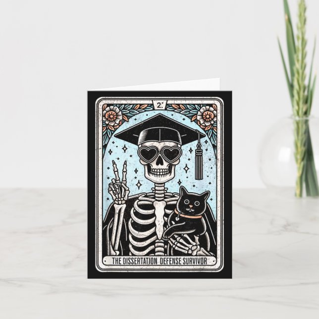 Doktorsexamen Avhandling PhD Examen Tarot Illustra Kort (Framsida)