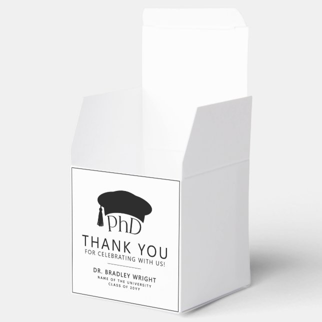 Doktorsexamen Hatt Examen Tack Presentaskar (Öppnad)