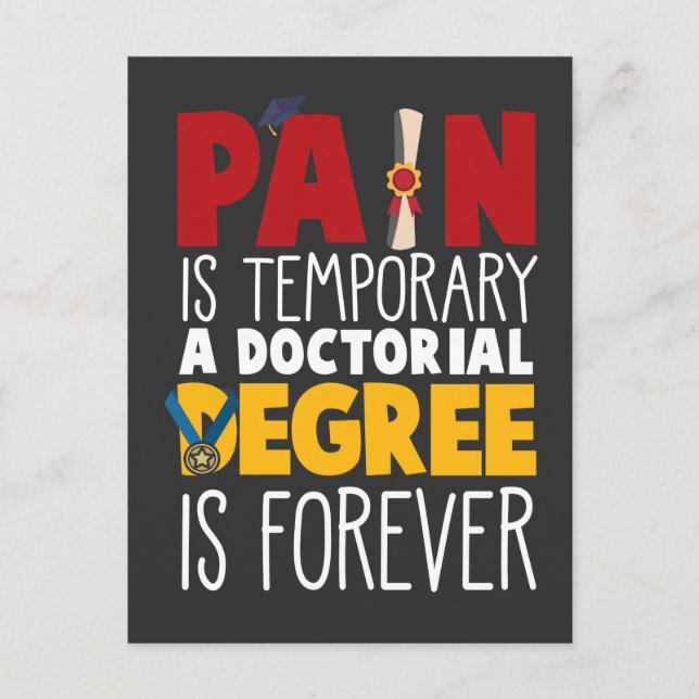 doktorsexamen i Student Doktor Studenten Vykort (Framsida)