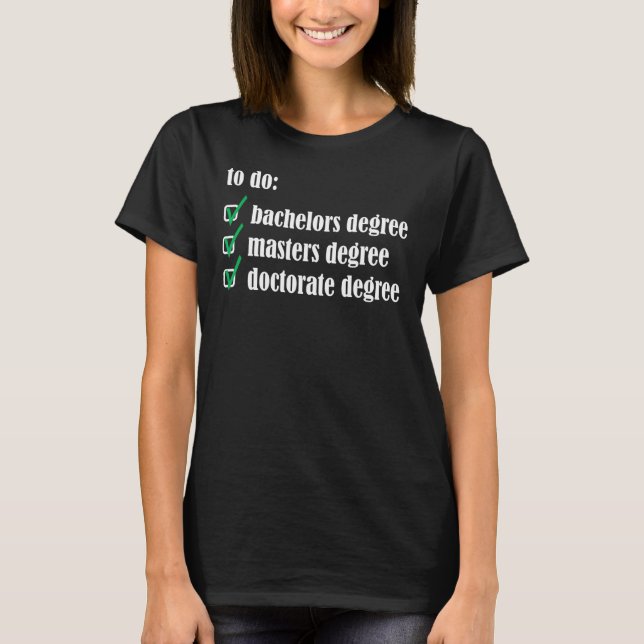 doktorsgrad PHD Gradu T Shirt (Framsida)