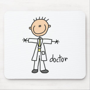 Doktorstick figur Mousepad Musmatta
