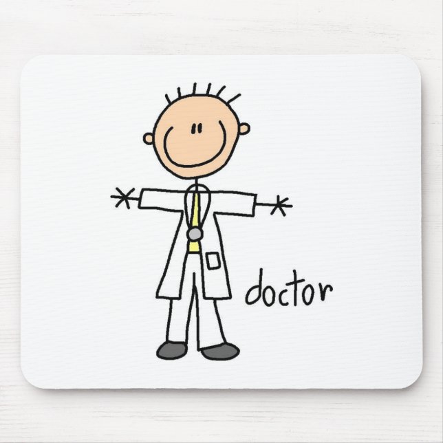 Doktorstick figur Mousepad Musmatta (Framsidan)