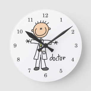 Doktorstick figur rund klocka