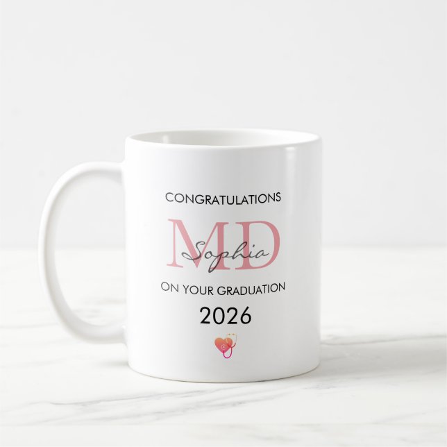 Doktorutexamen Personlig Namn Klass 2026 Kaffemugg (Vänster)