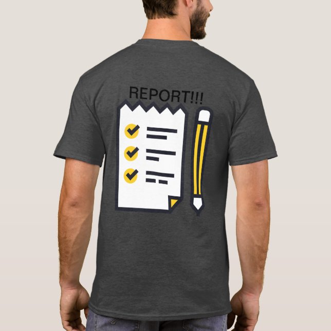 Dokument och RAPPORT!!!! T Shirt (Baksida)