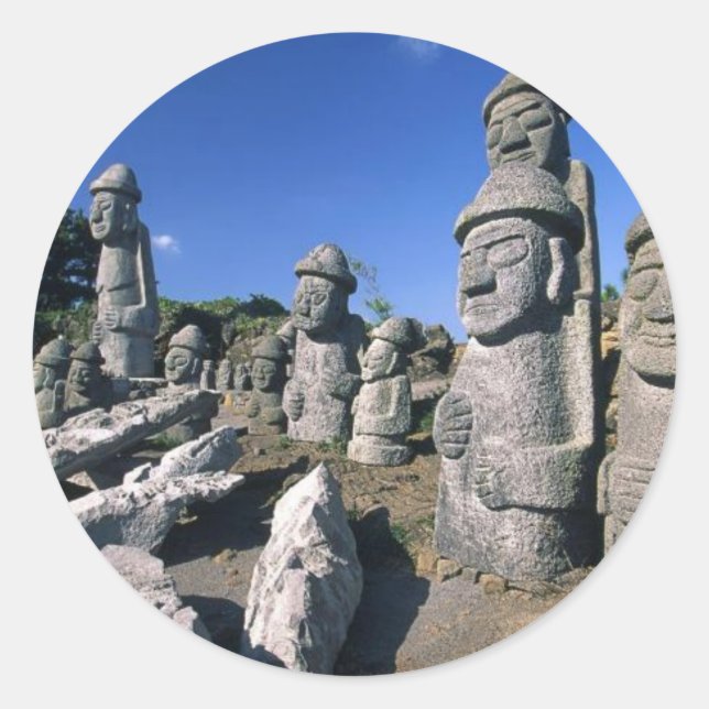 Dol Hareubang Runt Klistermärke (Framsida)