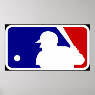 dolanan bal kasti logotyp mlb jaman disik poster