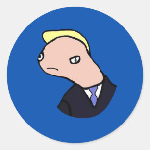 Doland Tremp Ultimate Meme (blå) Runt Klistermärke