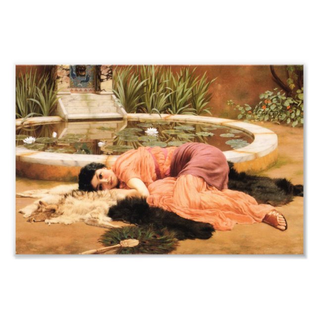 Dolce Far Niente av John Godward Fototryck (Framsidan)