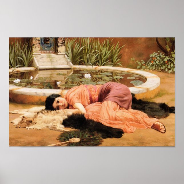 Dolce Far Niente av John Godward Poster (Framsidan)