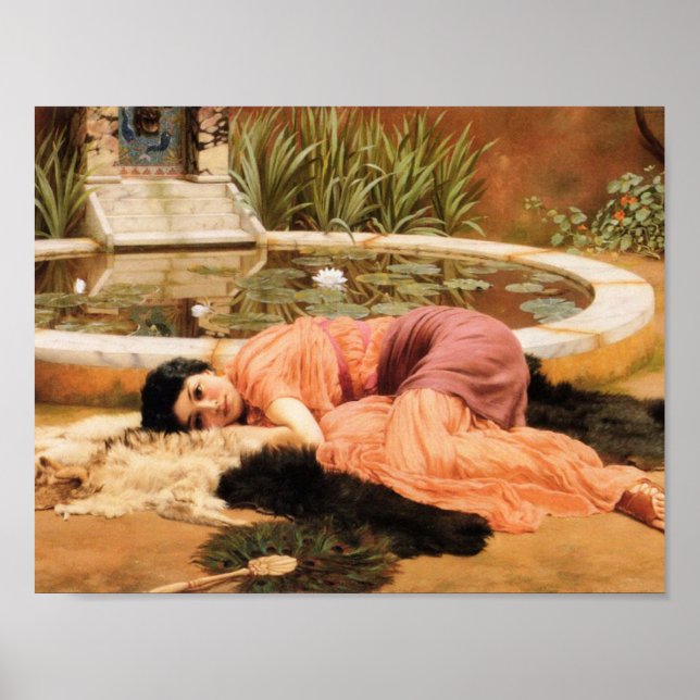 Dolce Far Niente av John Godward Poster (Framsidan)