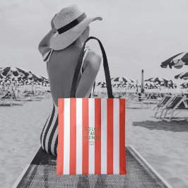 Dolce Far Niente Italien Red Cabana Rand Travel Tygkasse