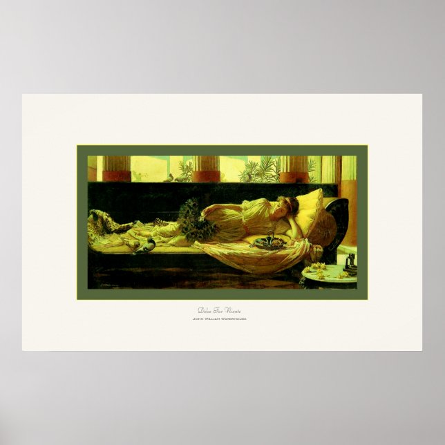 Dolce Far Niente ~ John William Waterhouse Poster (Framsidan)