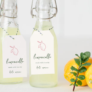 Dolce Vita Handskriftlig Limoncello-taggar Presentetikett