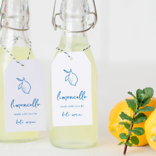 Dolce Vita Handskriftlig Limoncello-taggar Presentetikett