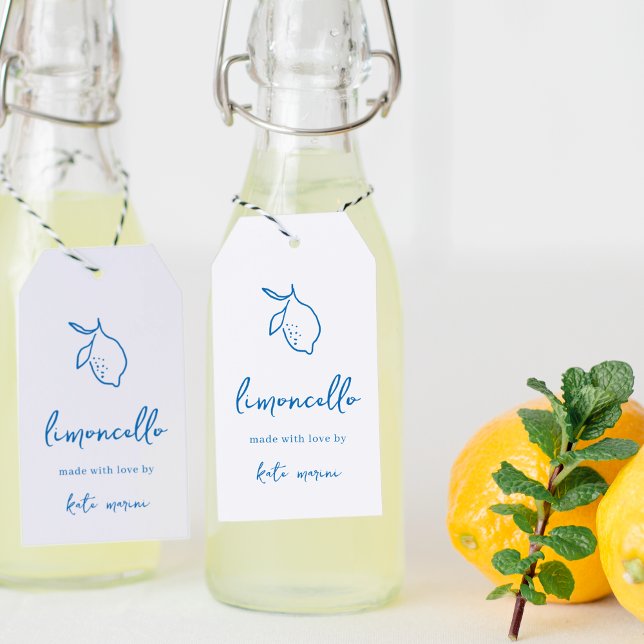 Dolce Vita Handskriftlig Limoncello-taggar Presentetikett (Skapare uppladdad)