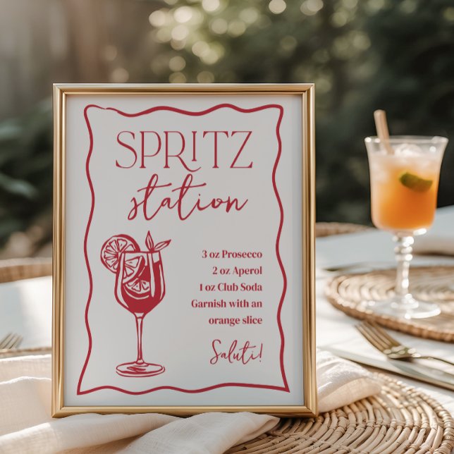 Dolce Vita Italiana Spritz Station Drink-tecken Poster (Skapare uppladdad)