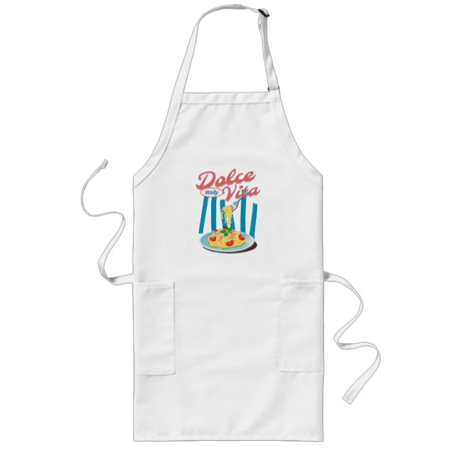 Dolce Vita Italien Pasta Långt Förkläde (Framsidan)