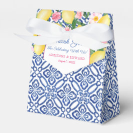 Dolce Vita Lemons Rosa Flowers Bröllop Presentaskar